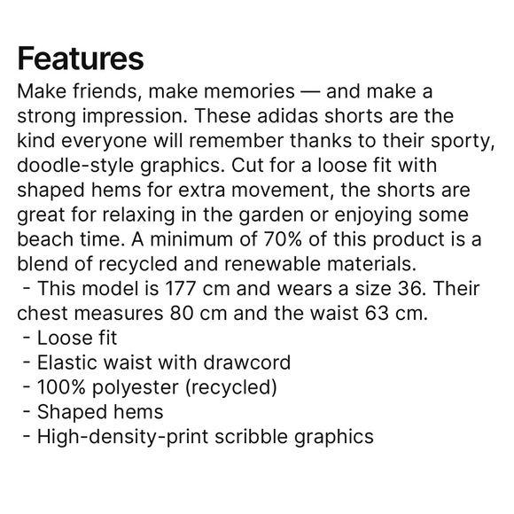 Adidas Woven Scribble Shorts - Picture 6 of 6